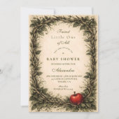 Woodland Apple Forest Baby Shower Einladung (Vorderseite)