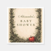 Woodland Apple Forest Baby Shower Serviette (Vorderseite)