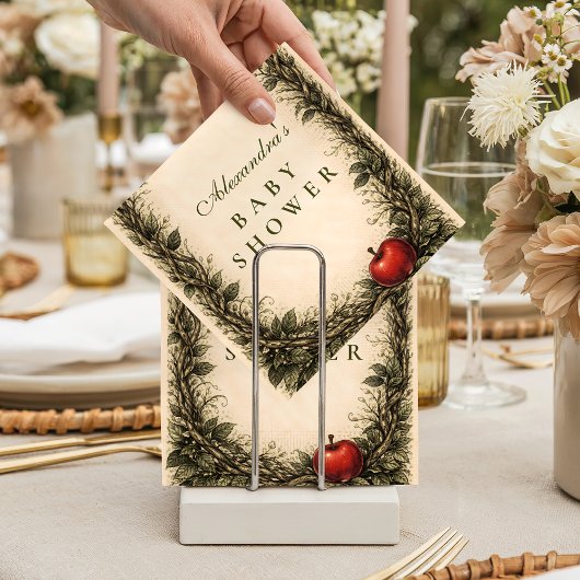 Woodland Apple Forest Baby Shower Serviette
