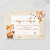 Woodland Autumn Baby Fox-Windelpreisverlosung Begleitkarte (Vorderseite)