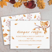 Woodland Autumn Baby Fox-Windelpreisverlosung Begleitkarte