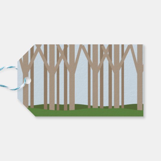 Woodland Babies Babydusche Geschenkanhänger (Rückseite Horizontal)