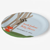 Woodland Babies Babydusche Pappteller (Schrägansicht)