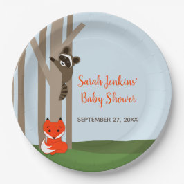 Woodland Babies Babydusche Pappteller