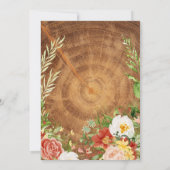 Woodland Baby Animals Forest Girl Baby Dusche Einladung (Rückseite)