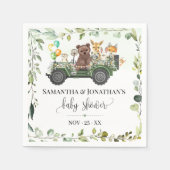 Woodland Baby Animals Greenery Forest Baby Shower Serviette (Vorderseite)