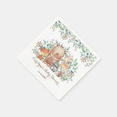 Woodland Baby Animals Whimsical Forest Party Serviette (Ecke)