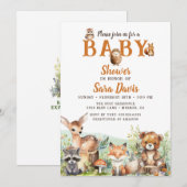 Woodland Baby Baby Shower Einladung (Vorne/Hinten)