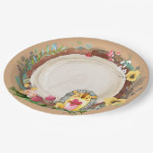 Woodland Baby Birthday Pappteller (Schrägansicht)