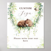 Woodland Baby Boy Dusche Eigenmarke Poster (Vorne)