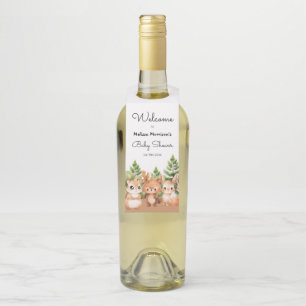 Woodland Baby Boy Dusche Flaschenanhänger