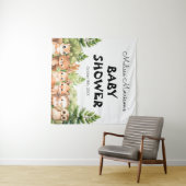 Woodland Baby Boy Dusche Party Fotoshot Wandteppich (Beispiel (Horizontal))