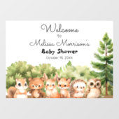 Woodland Baby Boy Dusche Willkommen Fensteraufkleber (Blatt)