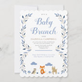 Woodland Baby Brunch Einladung (Vorderseite)