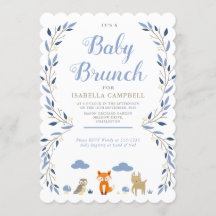Woodland Baby Brunch Einladung