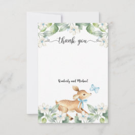 Woodland Baby Deer Birthday | Babydusche Dankeskarte