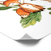 Woodland Baby Dusche Begrüßungszeichen Poster (Ecke)