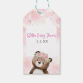 Woodland Baby Dusche Blumengeschenk Tag Geschenkanhänger (Vorderseite)