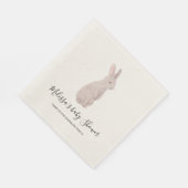 Woodland Baby Dusche Chic Rabbit Custom Serviette (Ecke)