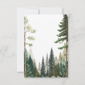 Woodland Baby Dusche Danke Karte (Rückseite)