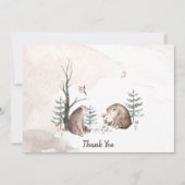 Woodland Baby Dusche Danke Karte (Vorderseite)