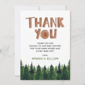 Woodland Baby Dusche Danke Karte (Vorderseite)