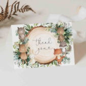 Woodland Baby Dusche Danke Karte