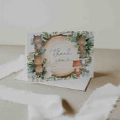 Woodland Baby Dusche Danke Karte