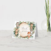 Woodland Baby Dusche Danke Karte (Vorderseite)