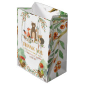 Woodland Baby Dusche Danke Mittlere Geschenktüte (Rückseite Schrägansicht)