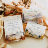 Woodland Baby Dusche Einladung Jungen Fall Gebirge