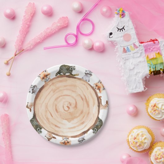 Woodland Baby Dusche Es ist ein Junge! Wild One zu Pappteller (Party)