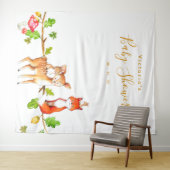 Woodland Baby Dusche Foto Stand Hintergrund Wandteppich (Beispiel (Horizontal))