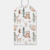 Woodland Baby Dusche Gefallen Geschenkanhänger (Rückseite)