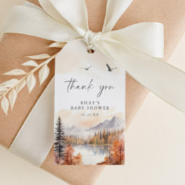 Woodland Baby Dusche Gefallen Tag Danke Rustic Geschenkanhänger