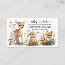 Woodland Baby Dusche I Birthday Book Anfrage Begleitkarte
