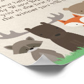 Woodland Baby Dusche Mein Wasser Broke Spiel Schil Poster (Ecke)