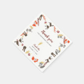 Woodland Baby Dusche Niedlich Forest Danke Fall Serviette (Ecke)