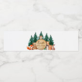 Woodland Baby Dusche Niedliche Waldtiere Pine Wood Wasserflaschenetikett (Einzelnes Label)