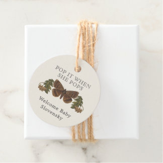 Woodland Baby Dusche Pop, wenn sie Pop Geschenkanhänger