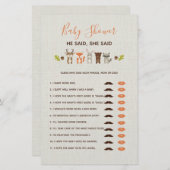 Woodland Baby Dusche - sagte sie (Vorne/Hinten)