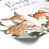 Woodland Baby Dusche schätzt wie viele Teddy Bären Poster (Ecke)