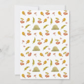 Woodland Baby Dusche Wasserfarbe Einladung (Rückseite)