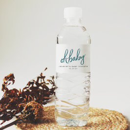 Woodland Baby Dusche Wasserflasche Etikett