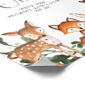 Woodland Baby Dusche wie alt waren sie zu spielen Poster (Ecke)