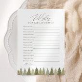 Woodland Baby Dusche Wünsche für Baby Einladung