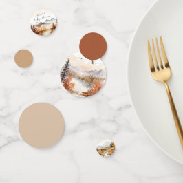 Woodland Baby Duschtisch Confetti Rustikaler Wald Konfetti