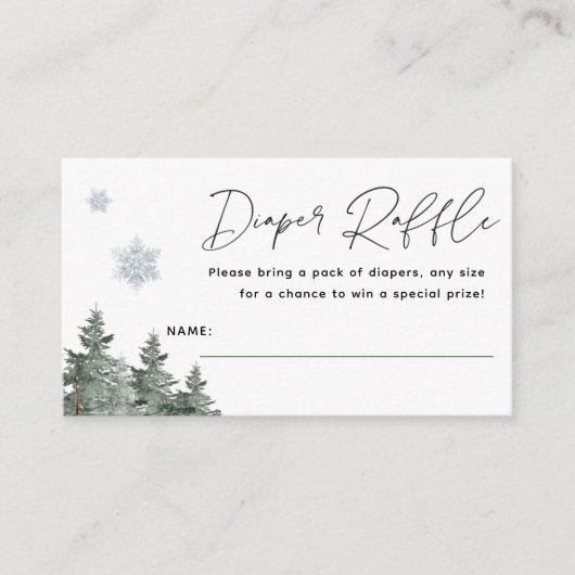 Woodland Baby Es ist kalt draußen Windelwindung Begleitkarte (Vorderseite)