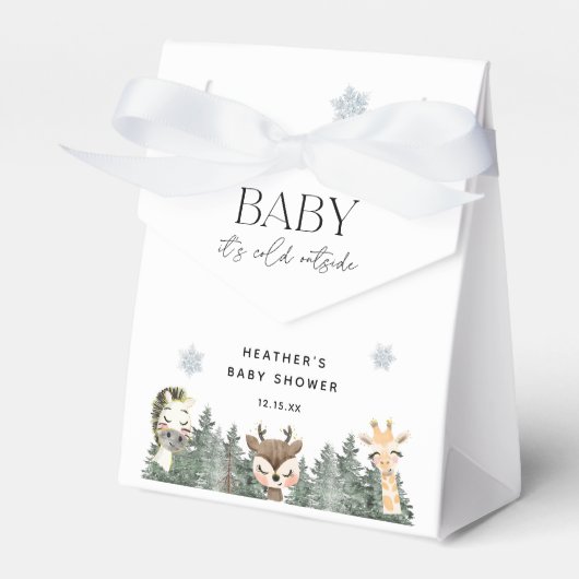 Woodland Baby Es ist kalte Außendusche Geschenkschachtel (Vorderseite)