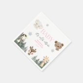 Woodland Baby Es ist kalte Outside Girl Baby Dusch Serviette (Ecke)